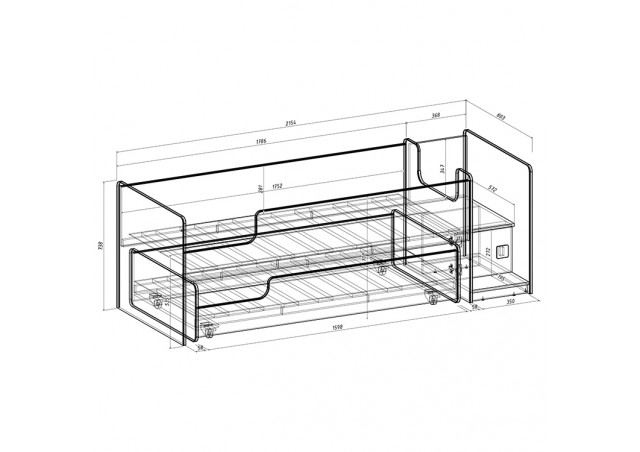 Детская выкатная кровать Легенда К302.41 в Ханты-Мансийске